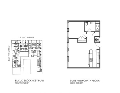 Floor plan for 1 bed, 1 bath, 810 sqft